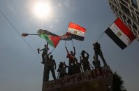 MB, FJP Leaders Attend Funeral of Egyptian Soldiers Killed in Israeli Attack